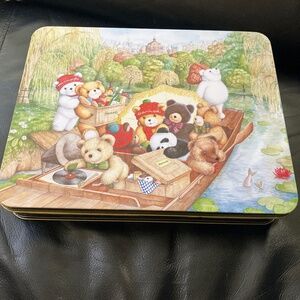 Harrods vintage collectible Teddy anniversary tin